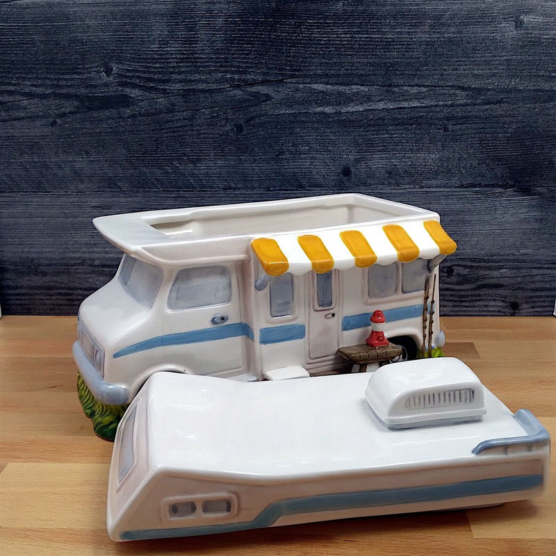 Load image into Gallery viewer, Camper Cookie Candy Treat Jar by Blue Sky Clayworks Ceramic