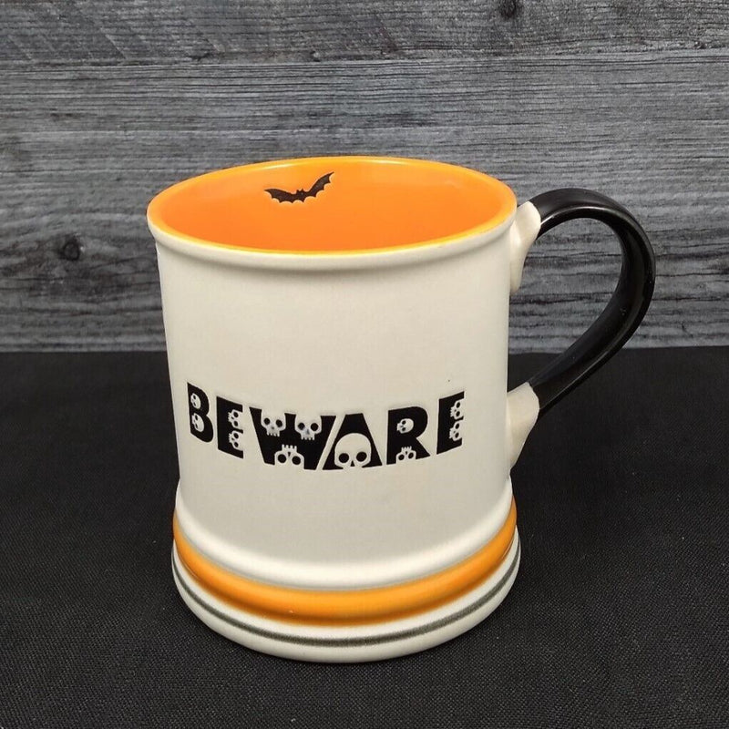 Load image into Gallery viewer, Halloween Beware Skull Coffee Mug Beverage Tea Cup 16oz 473ml by Blue Sky