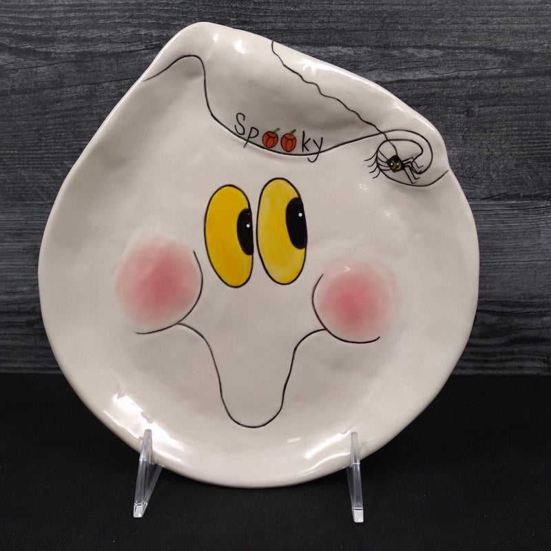 Load image into Gallery viewer, Halloween ghost Decorative Plate 8.5" (21cm) by Blue Sky Clayworks