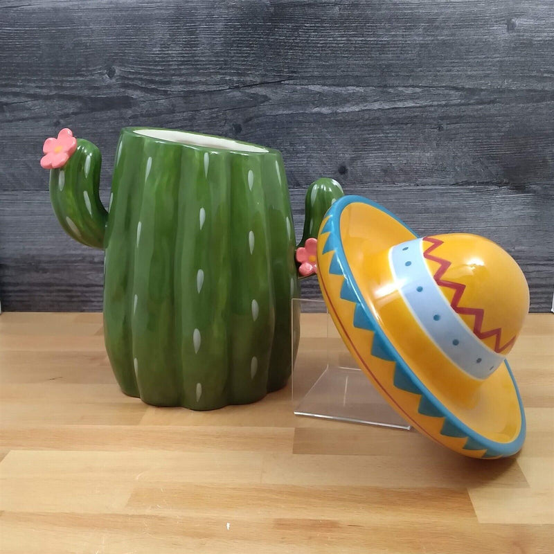 Load image into Gallery viewer, Western Cactus Cookie Candy Treat Jar by Blue Sky Clayworks Ceramic