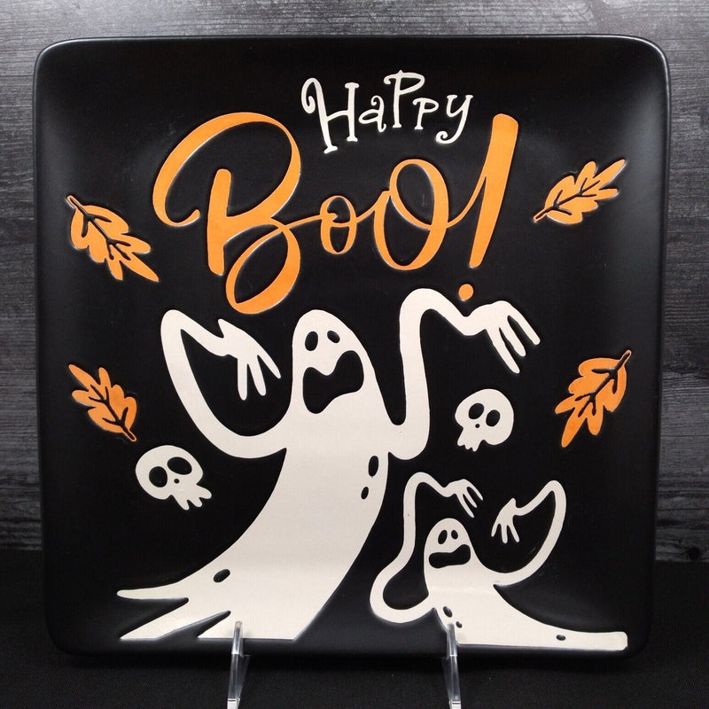Load image into Gallery viewer, Halloween Ghosts Square Dinner Plate 10.5" (27cm) by Blue Sky Clayworks