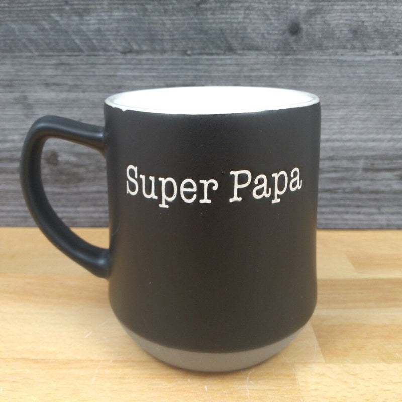 Load image into Gallery viewer, Super Papa Saying Coffee Mug Black 17oz (455ml) Beverage Cup Blue Sky