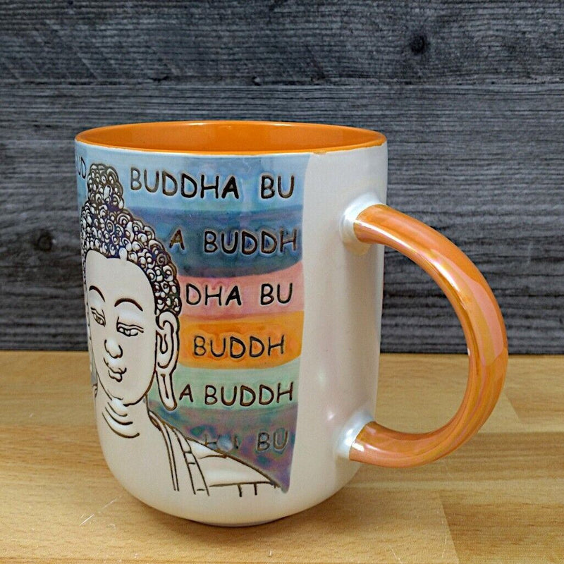 Load image into Gallery viewer, Buddha Mood Coffee Mug 18oz (532ml) Embossed Beverage Tea Cup Blue Sky