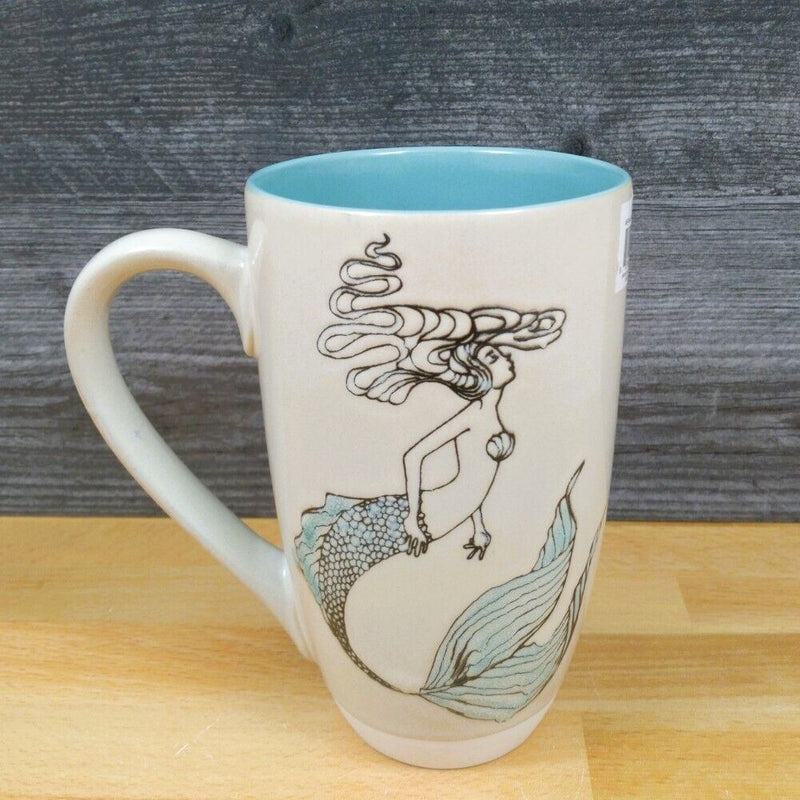 Load image into Gallery viewer, Coffee Mug with Mermaid 18oz (532ml) Tall Ceramic Tea Cup Sea Life By Blue Sky
