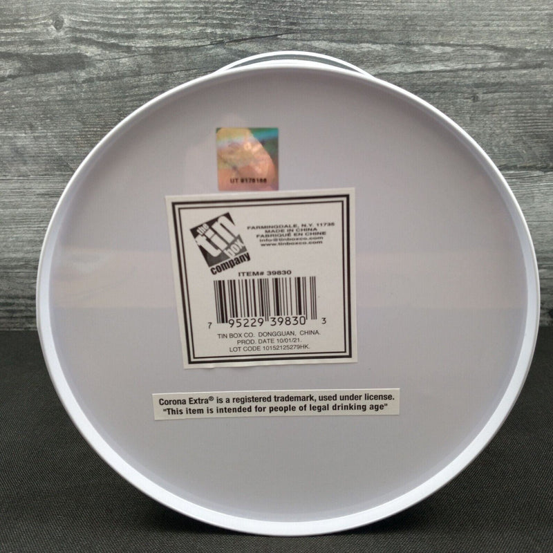 Load image into Gallery viewer, Corona Extra Waste Bin Silver by The Tin Box Company Popcorn Bucket 9.5" (24Cm)