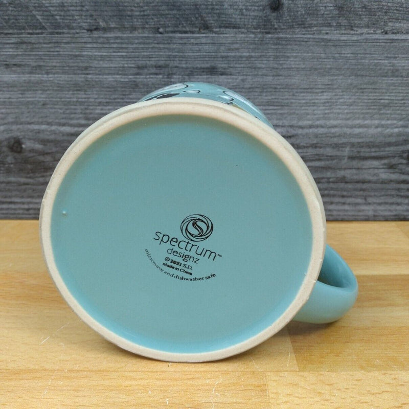 Load image into Gallery viewer, Cat Lovers Coffee Mug 17oz (455ml) Embossed Beverage Cup Blue Sky