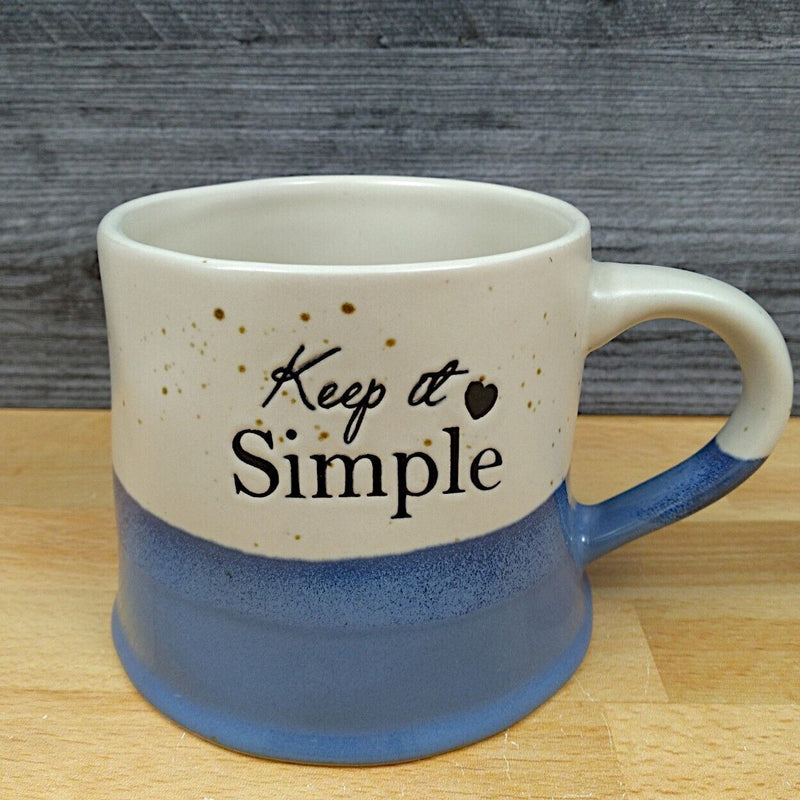 Load image into Gallery viewer, Keep it Simple Saying Coffee Mug 20oz (591ml) Embossed Beverage Cup by Blue Sky