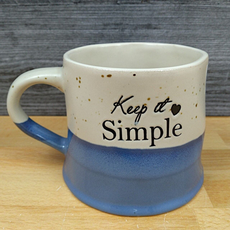 Load image into Gallery viewer, Keep it Simple Saying Coffee Mug 20oz (591ml) Embossed Beverage Cup by Blue Sky