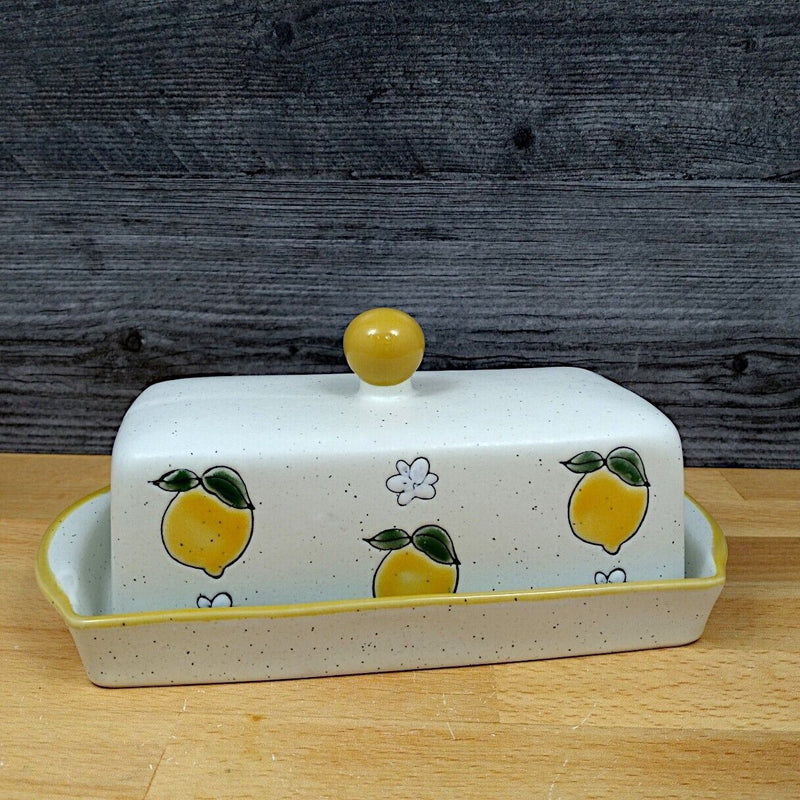 Load image into Gallery viewer, Lemon Butter Dish Ceramic by Blue Sky Kitchen Decorative Décor