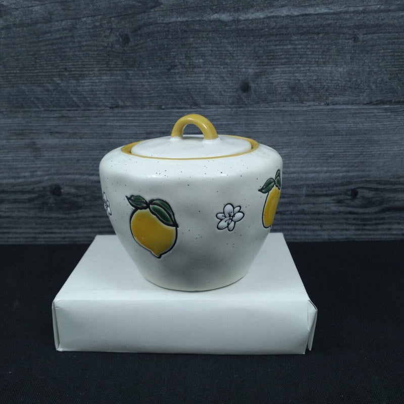 Load image into Gallery viewer, Lemon Blooms Sugar Bowl Creamer Set by Blue Sky Kitchen Home Décor Decorative