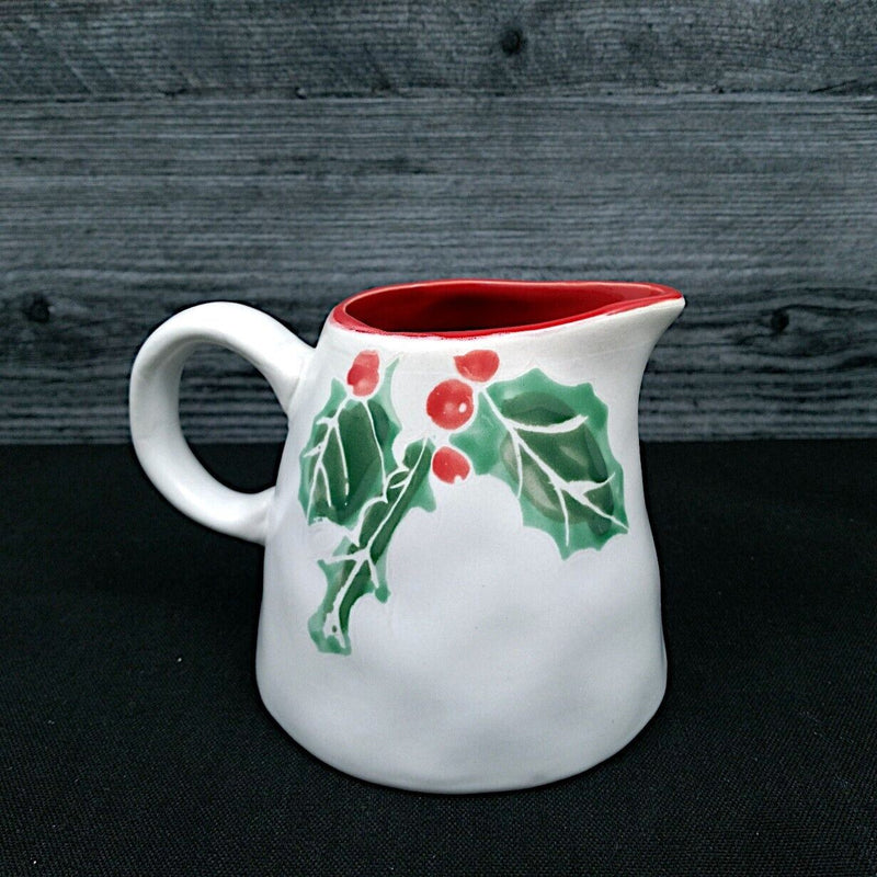 Load image into Gallery viewer, Evergreen Forest Holly Sugar Bowl with Lid and Creamer Pitcher Set by Blue Sky