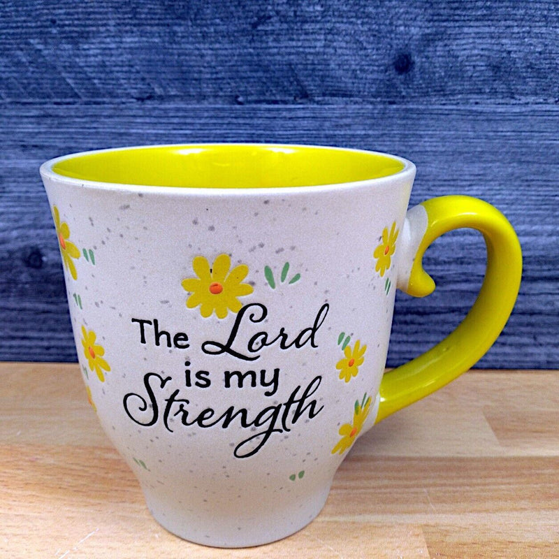 Load image into Gallery viewer, Religious Saying Daisy Coffee Mug 17oz (455ml) Embossed Ceramic Tea Cup Blue Sky
