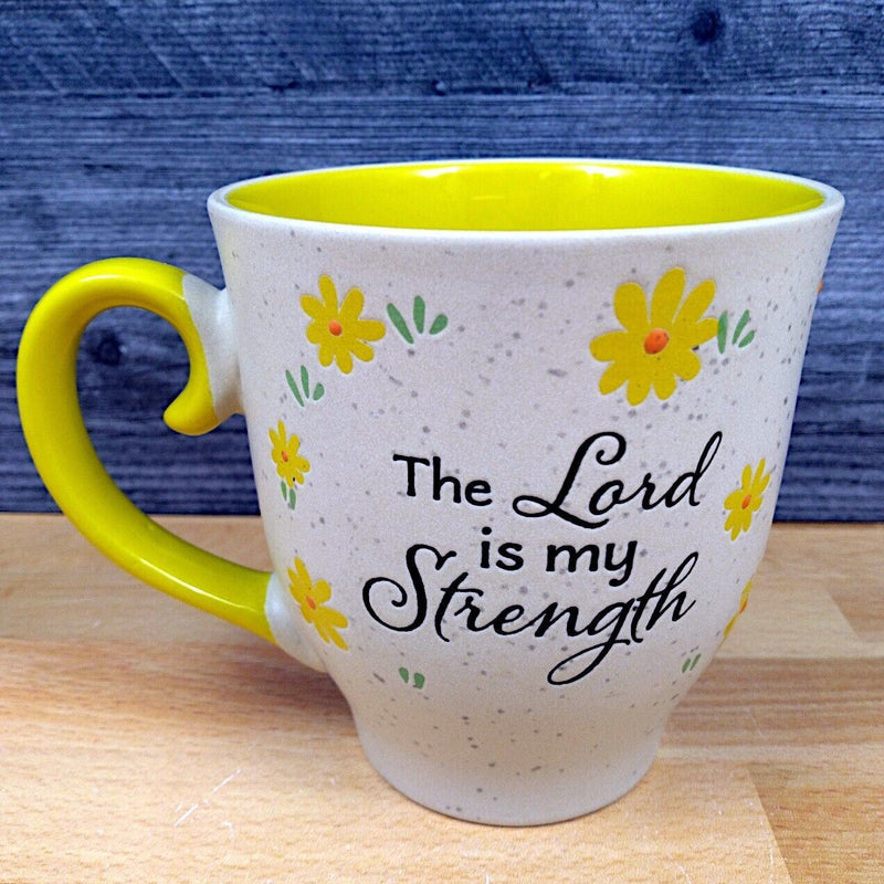 Load image into Gallery viewer, Religious Saying Daisy Coffee Mug 17oz (455ml) Embossed Ceramic Tea Cup Blue Sky