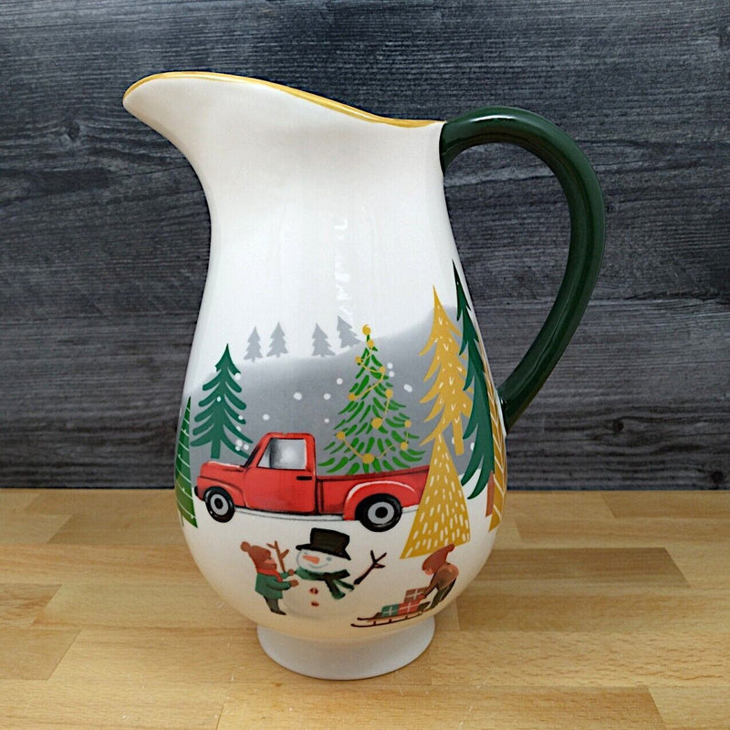 Load image into Gallery viewer, Holiday Christmas Pitcher Hamilton Hill Winter Decorative Home Deco Blue Sky