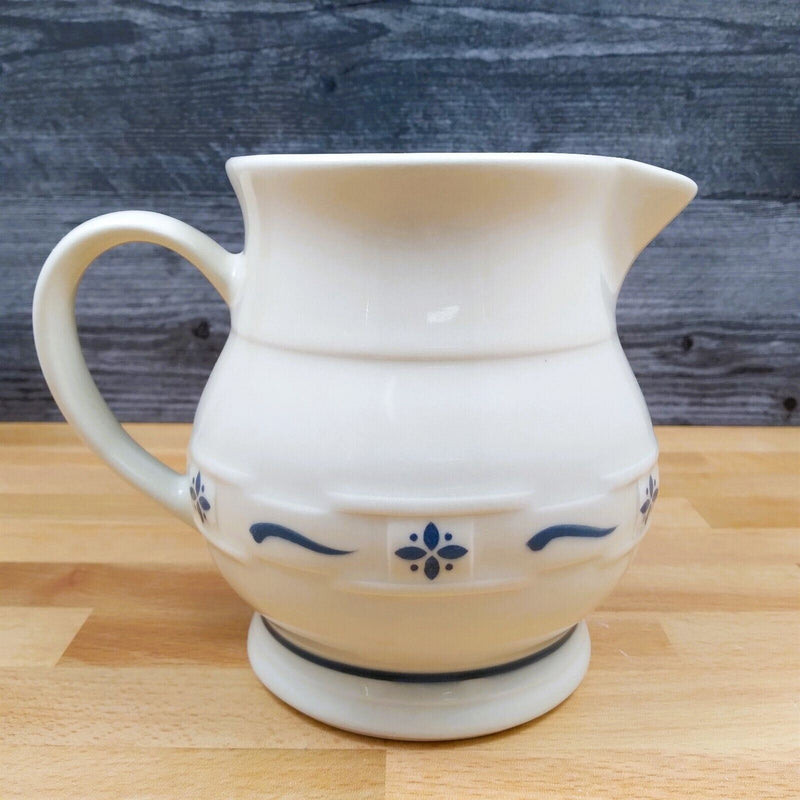 Load image into Gallery viewer, Longaberger Carafe 2qt Woven Traditions Classic Blue 64 oz Pitcher