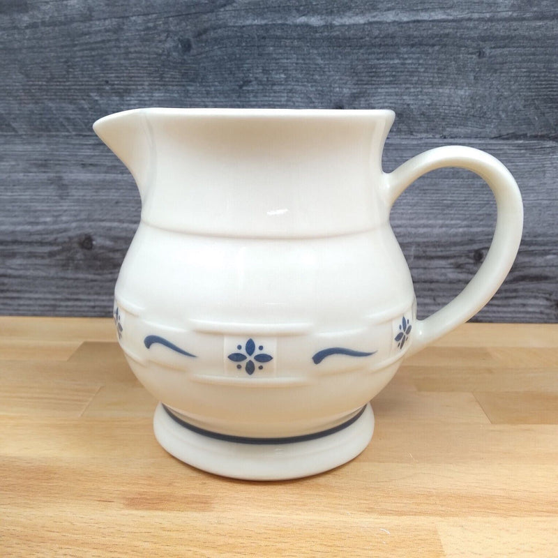 Load image into Gallery viewer, Longaberger Carafe 2qt Woven Traditions Classic Blue 64 oz Pitcher
