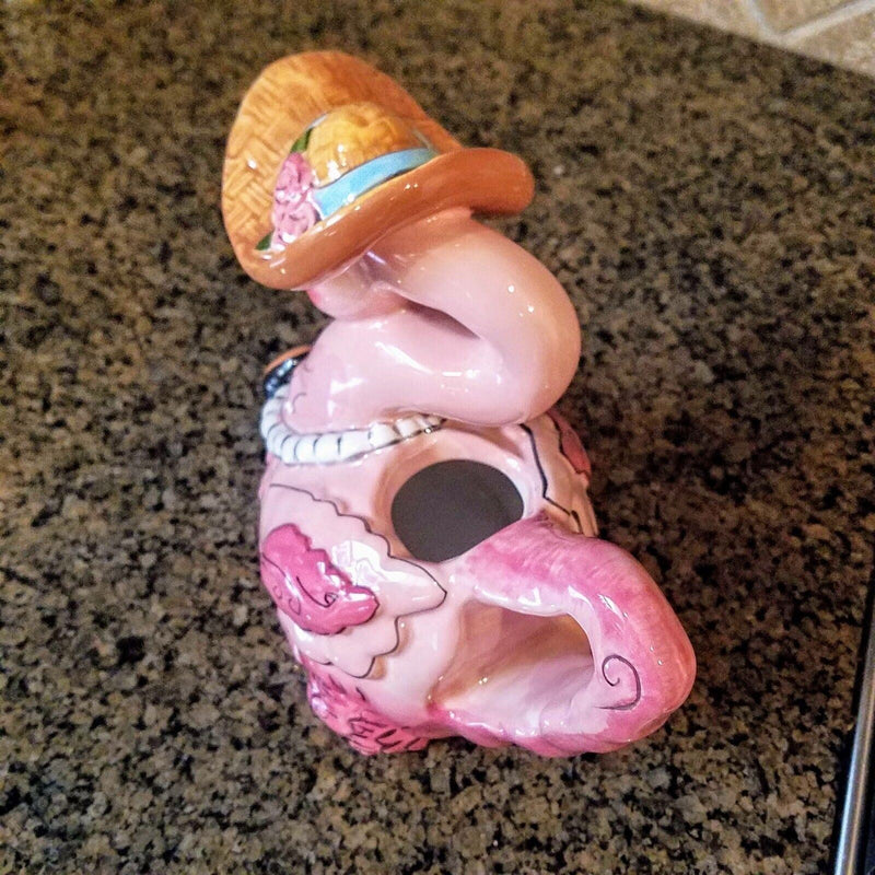Load image into Gallery viewer, Pink Flamingo Teapot Miss Precious Cermics Tea Pot by Blue Sky Heather Goldminc