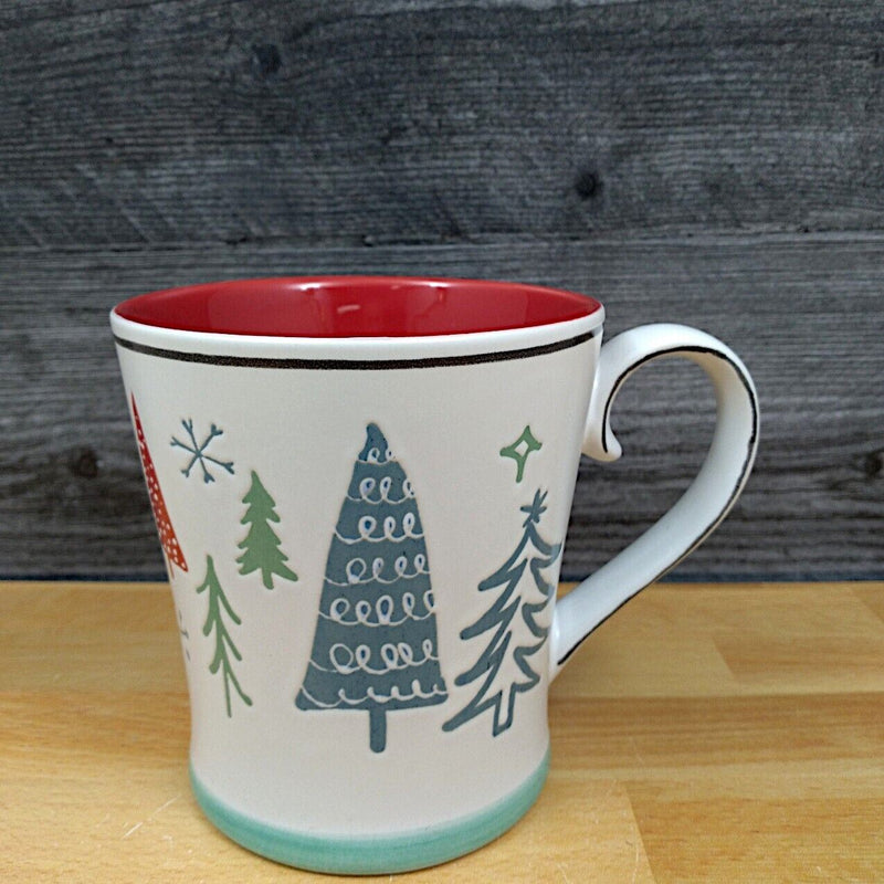 Load image into Gallery viewer, Winter Scene Holiday Coffee Mug 17oz (455ml) Embossed Christmas Tea Cup Blue Sky