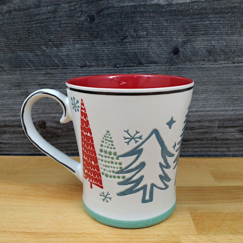 Load image into Gallery viewer, Holiday Winter Scene Coffee Mug 17oz (455ml) Embossed Christmas Cup Blue Sky