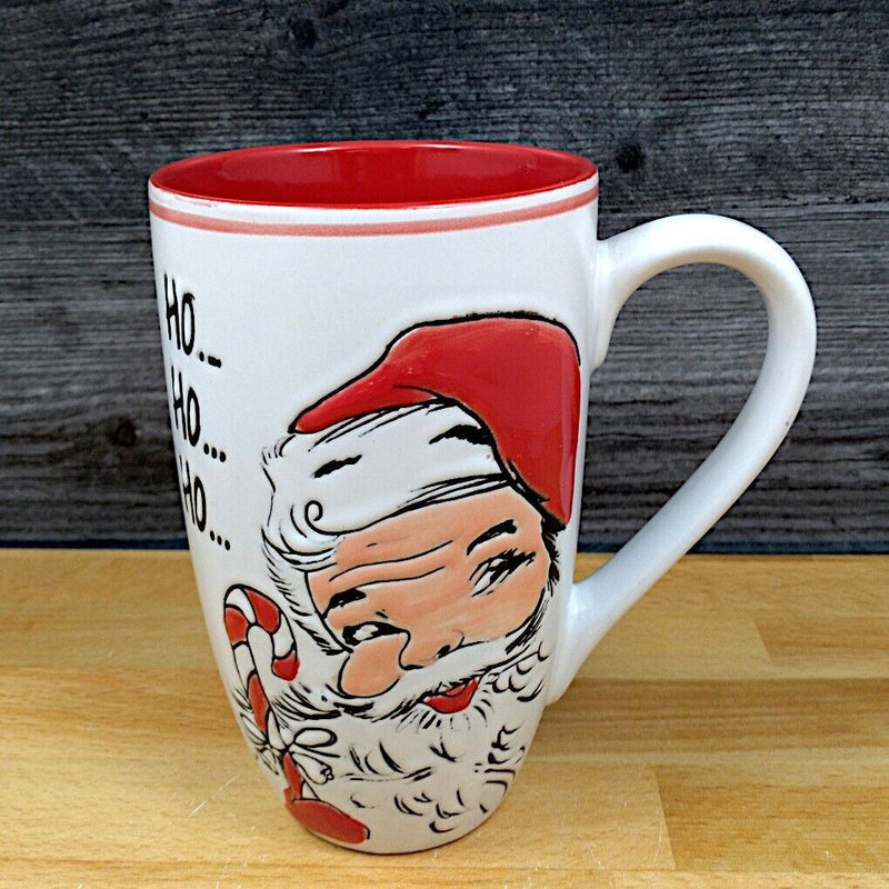 Load image into Gallery viewer, Santa Claus Coffee Mug 20oz 568ml Christmas Holiday Embossed Cup by Blue Sky