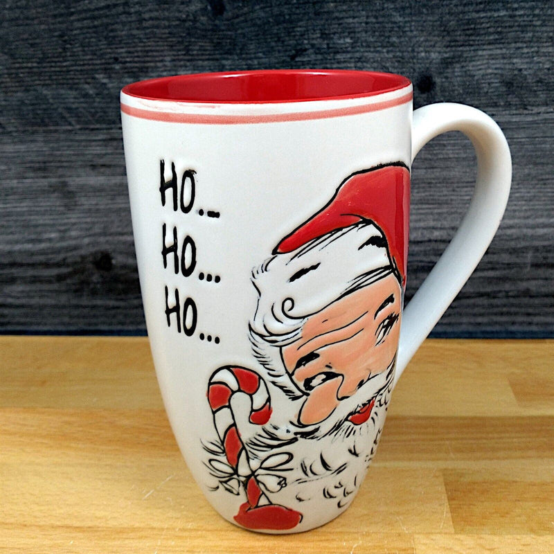 Load image into Gallery viewer, Santa Claus Coffee Mug 20oz 568ml Christmas Holiday Embossed Cup by Blue Sky