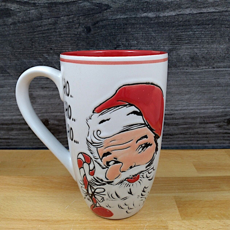 Load image into Gallery viewer, Santa Claus Coffee Mug 20oz 568ml Christmas Holiday Embossed Cup by Blue Sky