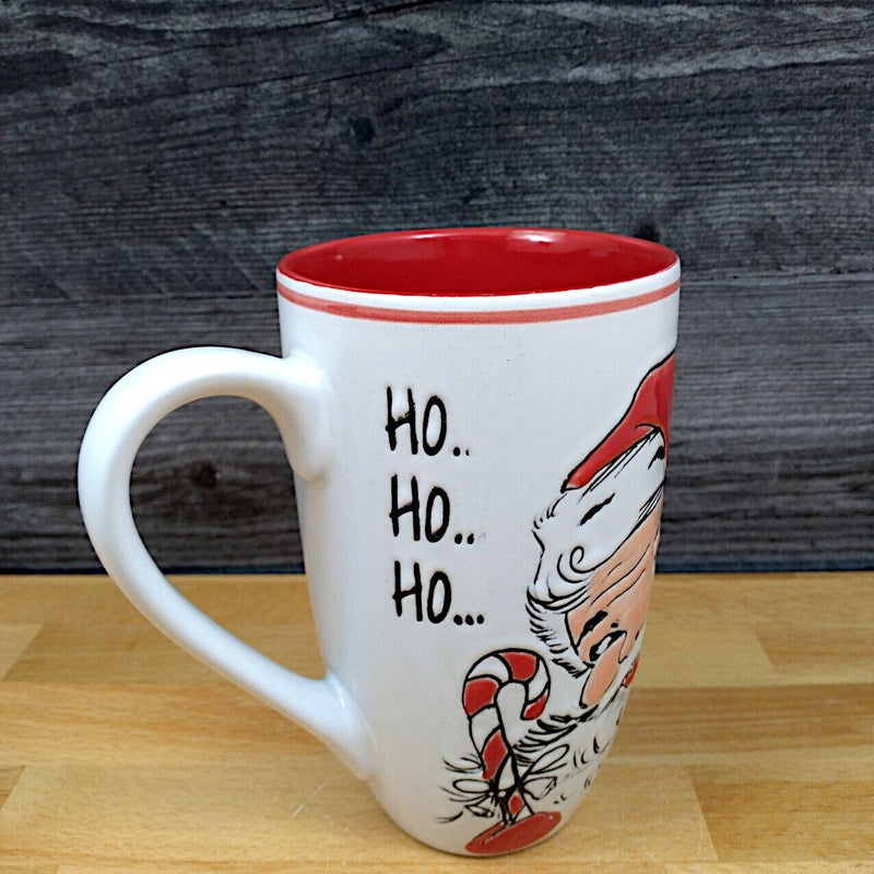 Load image into Gallery viewer, Santa Claus Coffee Mug 20oz 568ml Christmas Holiday Embossed Cup by Blue Sky