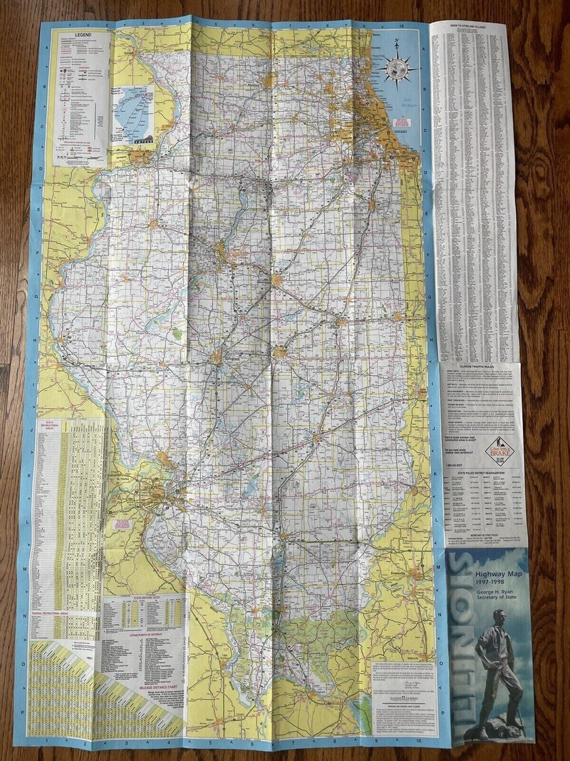 Load image into Gallery viewer, 1997-1998 Official Illinois State Highway Transportation Travel Road Map