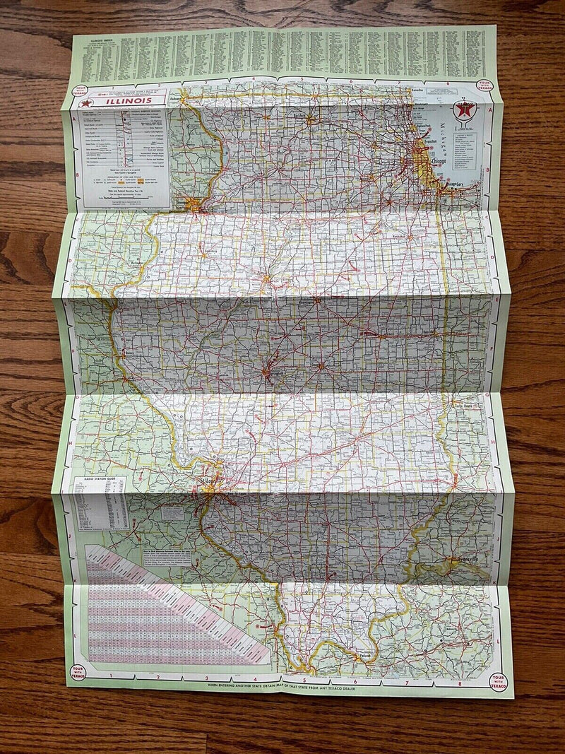 Load image into Gallery viewer, 1964 Texaco Official Illinois State Highway Transportation Travel Road Map