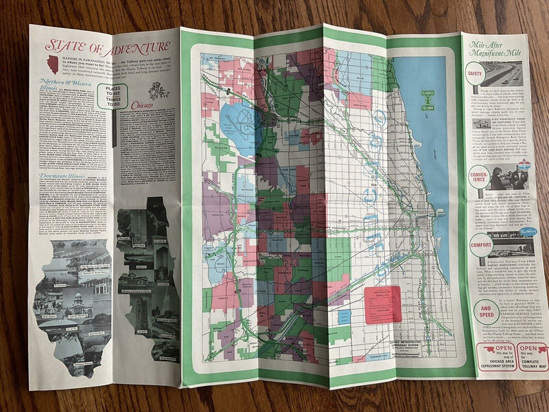 Load image into Gallery viewer, 1967 Official Illinois State Highway Tollway Transportation Travel Road Map