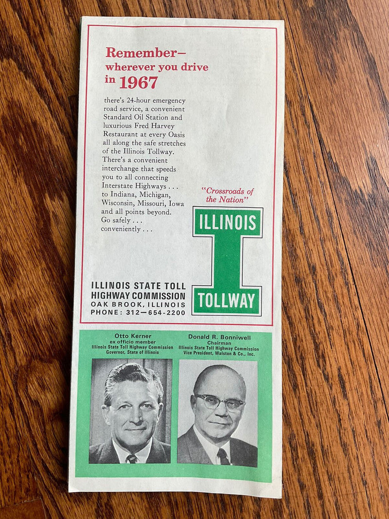 Load image into Gallery viewer, 1967 Official Illinois State Highway Tollway Transportation Travel Road Map