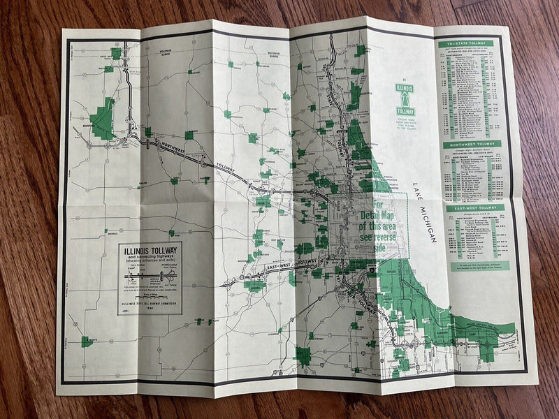 Load image into Gallery viewer, 1965 Official Illinois State Highway Tollway Transportation Travel Road Map