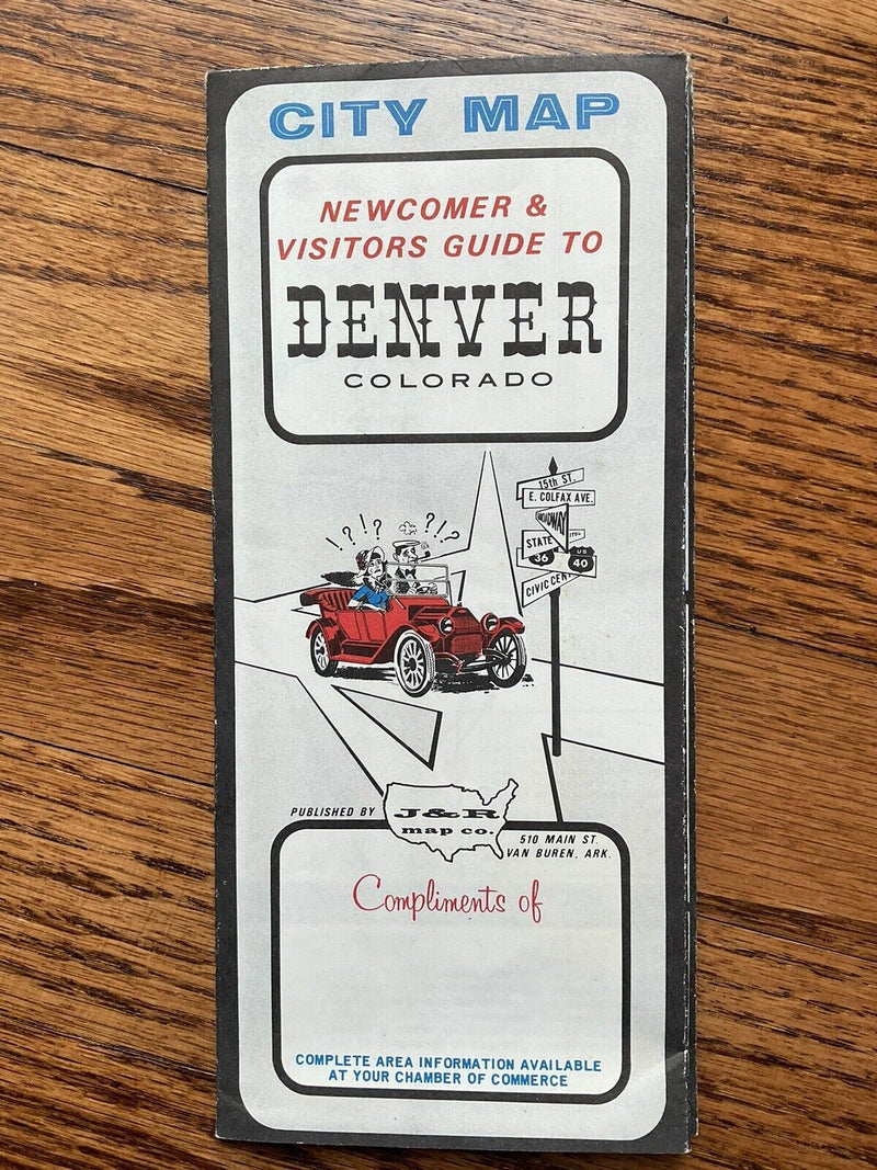 Load image into Gallery viewer, 1969 Denver Colorado Newcomer and Visitor Road Map