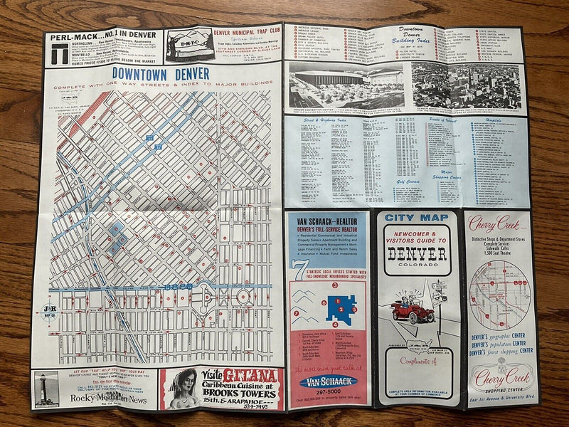 Load image into Gallery viewer, 1969 Denver Colorado Newcomer and Visitor Road Map