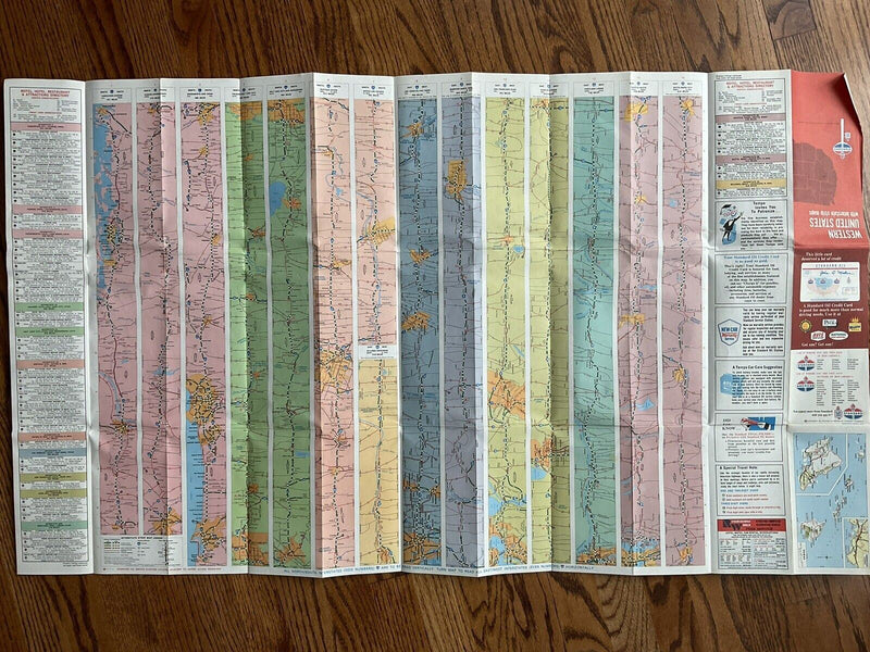 Load image into Gallery viewer, 1970 Standard Oil Western US American Interstate Strips Highway Travel Road Map