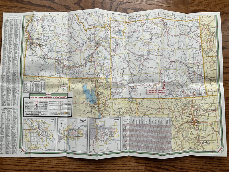 Load image into Gallery viewer, 1966 Idaho Montana Wyoming Sinclair Highway Transportation Travel Road Map