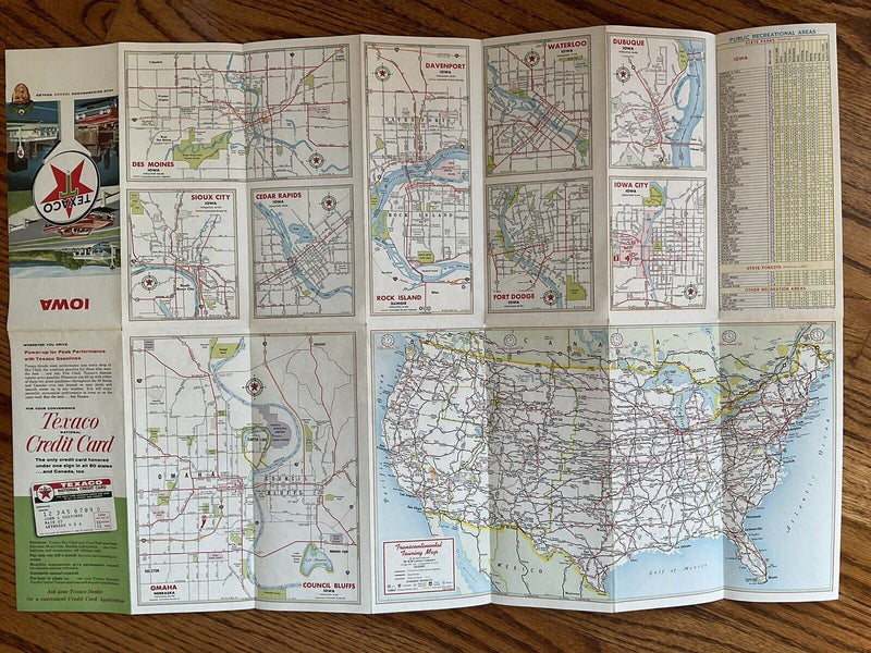 Load image into Gallery viewer, 1964 Iowa Standard Oil State Highway Transportation Travel Road Map in US