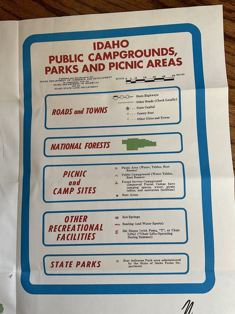 Load image into Gallery viewer, 1968 Official Idaho Campgrounds Travel Map