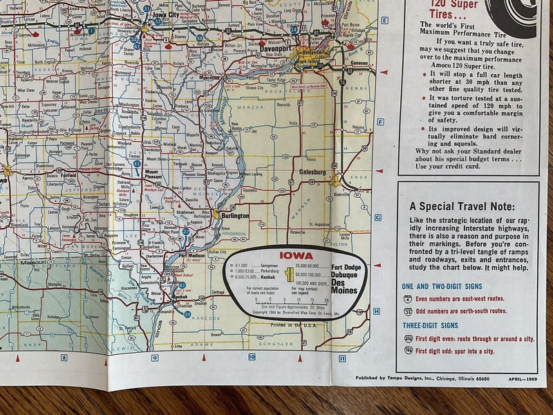 Load image into Gallery viewer, 1969 Standard Iowa State Highway Transportation Travel Road Map