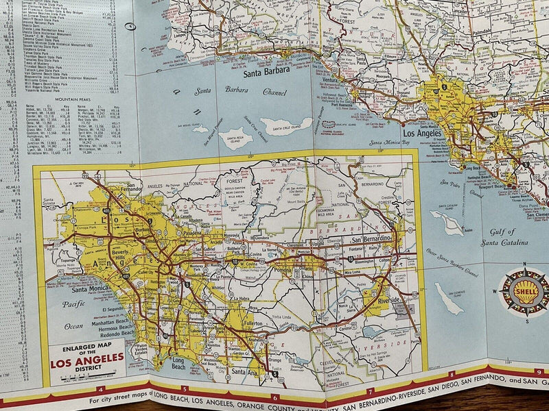 Load image into Gallery viewer, 1963 Shell California State Highway Transportation Travel Road Map