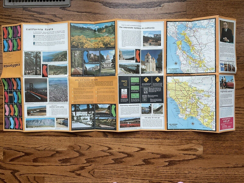 Load image into Gallery viewer, 1966 Official California State Highway Transportation Travel Road Map