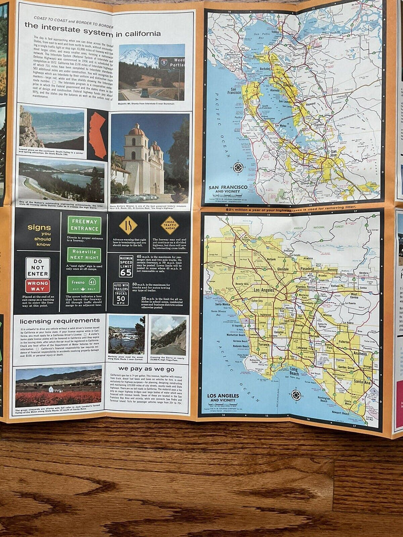 Load image into Gallery viewer, 1966 Official California State Highway Transportation Travel Road Map