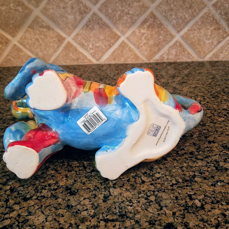 Load image into Gallery viewer, Basset Hound Dog Teapot Décor Ceramics Animal Tea Pot Blue Sky Heather Goldminc