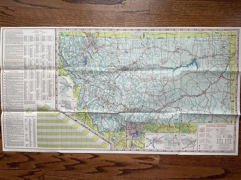 Load image into Gallery viewer, 1967 Official Montana State Highway Transportation Travel Road Map