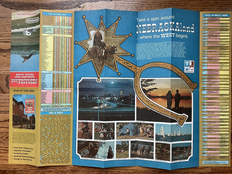 Load image into Gallery viewer, 1971 Conoco Nebraska Transportation Travel Road Map