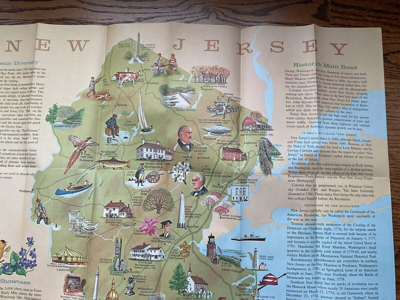 Load image into Gallery viewer, 1963 New Jersey Poster Map