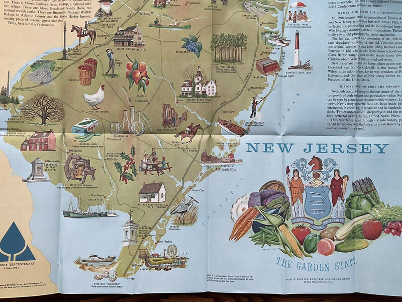 Load image into Gallery viewer, 1963 New Jersey Poster Map