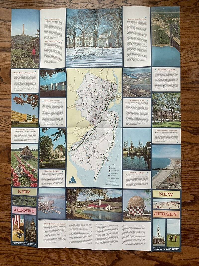 Load image into Gallery viewer, 1963 New Jersey Poster Map