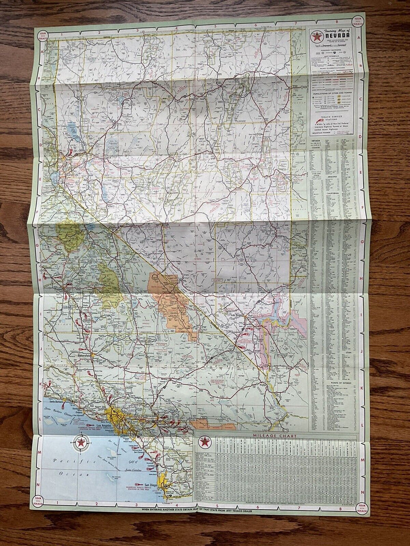 Load image into Gallery viewer, 1964 Texaco Nevada State Highway Transportation Travel Road Map