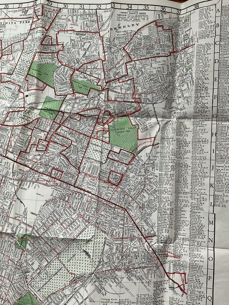 Load image into Gallery viewer, Vintage H.E. Gross Henry Emmett Map of Greater St. Louis Travel Road Map